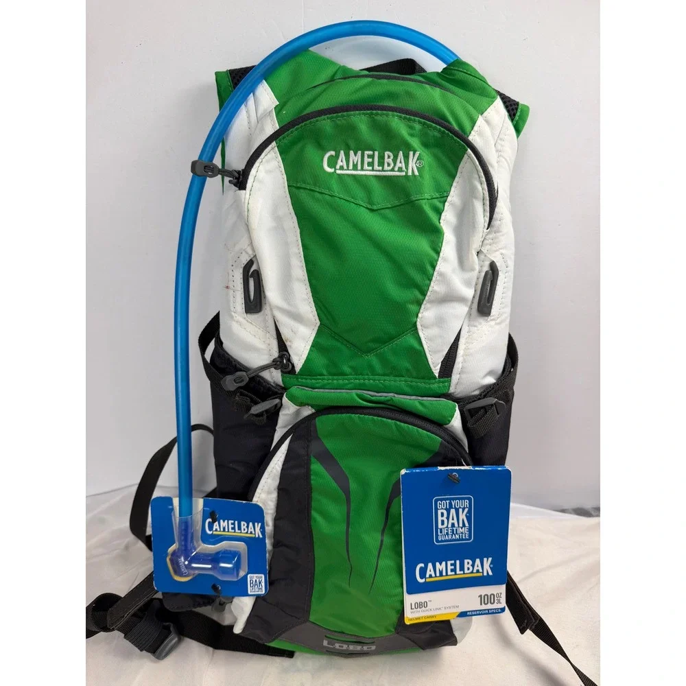 CamelBak Lobo Hydration Pack 100oz 3L Green White Black Mountain Bike Backpack